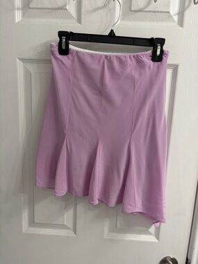 Light Lilac 100% Silk Asymmetrical Women's Skirt